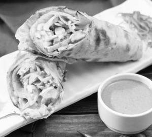 Malai chaap shawarma wrap