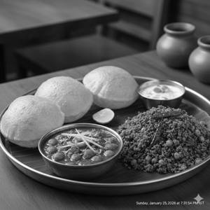 Chole Bhatoore  +  Chana Dry