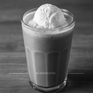 Cold coffee with ice cream