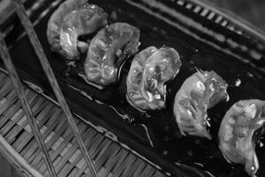 Veg Pan Fried Momo in Sweet Chilli