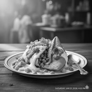 Matar samosa chaat [1 piece]