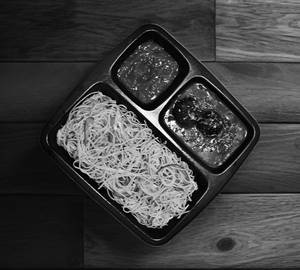 Veg  noodles   +  veg manchurian