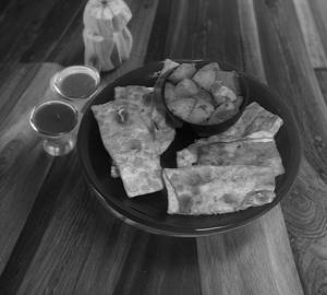 Double Egg Mughlai Paratha With Aloo Sabji