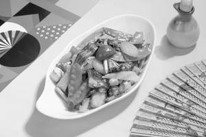 Stir Fried Asian Greens And Tofu (Ak)