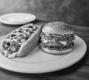Cheese Submarin With Veg Burger