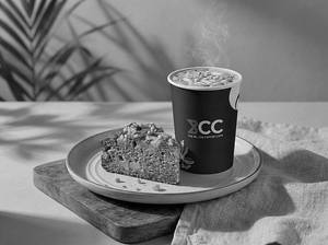 Cappuccino + Walnut Banana Cake Slice