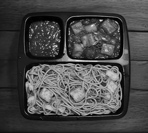 Paneer noodles  +  chilli paneer