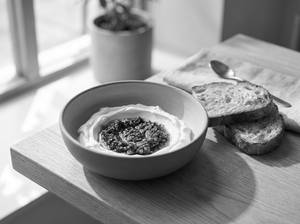 Chili Crisp Labneh With Sourdough
