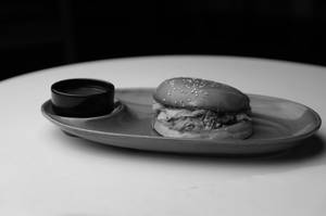 Fried Cottage Cheese Burger