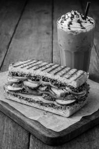 Choclate Shake + Veg grilled sandwich