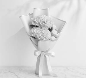 Elegant 2 Stamp Hydrangea 4 Stamp white Rose.