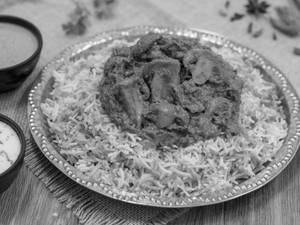 Mushroom Hyderabadi Biryani