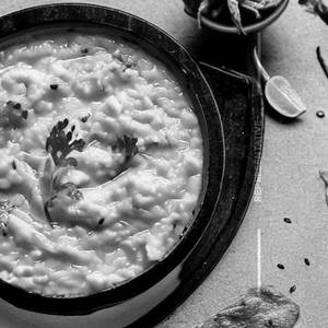 Urad Dal Khichdi and  Curd