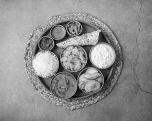 Daal Bhat Chokha With Achar