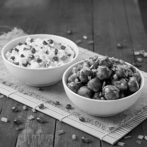Curd Rice + Gobi 65 + Dessert