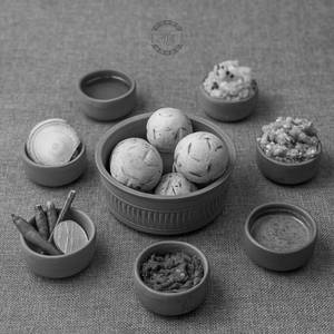 Sinature Sattu Litti(4 Pcs)with 2 Signature Chutney