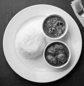 White Rice + Chicken Gravy  + Rasam Combo
