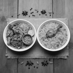 Chicken Biryani (Mini) + Tandoori Qtr (No free dessert)