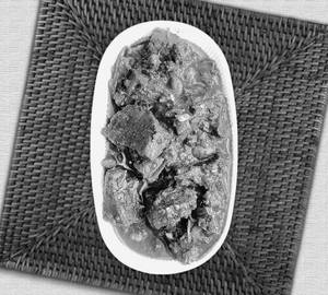 Smoked Beef Anishi (Dried Yam) currie