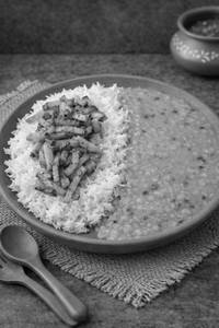Gaon Special Dal Bhat Bhujiya With Achar