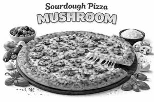 Mushroom Sourdough Pizza 8.5 Inch
