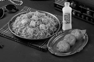 Paneer Biryani with Dahi Kebab & Lemon Soda