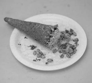 Cheese bhaji cone