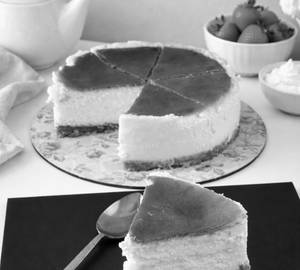 Eggless Newyork Baked Cheesecake One Slice