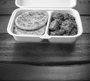 2 paratha + paneer chilli [2 pcs]