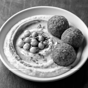 Hummus with falafel [3 pieces]