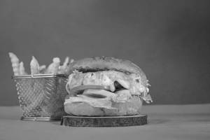 Combo Cheese American Mustard Burger