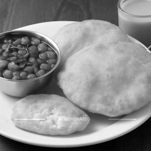 Chole bhature (paneer stuffed)