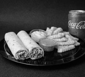 Chicken Shawarma with Coke 250ml Soft Beverage and Fries [Small]