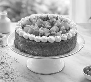 Eggless Red Velvet Fruit Cake