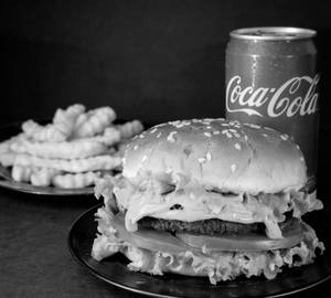 Aloo Tikki Burger With Coke 250Ml Soft Beverage And Fries [Small]