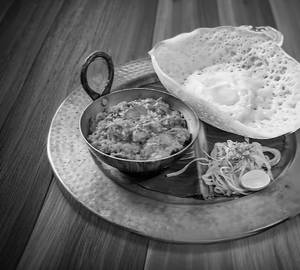 Sunny Side Up Appam With Chicken Sukka  