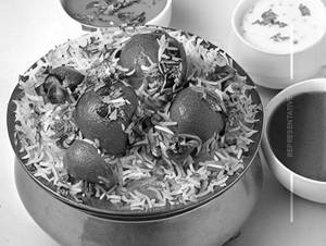 Mushroom biryani