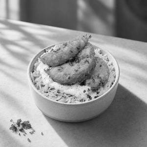 Creamy Aloo Tikki Rice Bowl