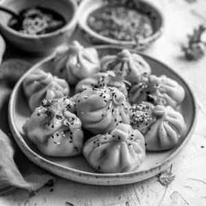 Chicken & Cheese Kadai Momos (5 Pcs)