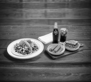 Veg Tacos+Fish Fingers+Mushroom Pizza+Thumsup(250Ml)