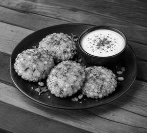 Sabudana Vada With Curd