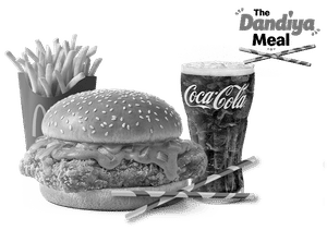Dandiya Meal Medium - Spicy Patakha Chicken Burger