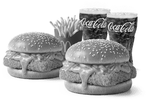 2 Spicy Patakha Paneer Burger + M Fries + 2 Coke