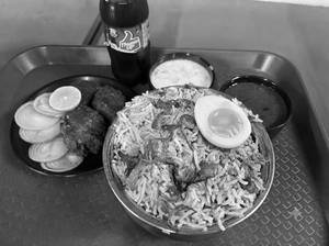 Biryani  Combo(chicken Biryani(half)+half Boiled Egg+3 Fried Kabab+1 Soft Drink)