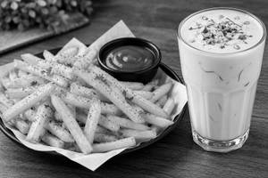 French Fries + Lassi