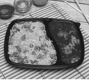 Veg Fried Rice [ Full]+Veg Manchurian gravy [Half]