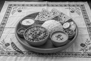 Pahuna Matar Aloo Sabzi Thali