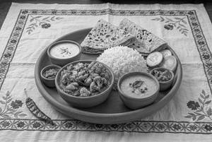 Pahuna Gobhi Aloo Sabzi Thali