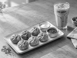 Veg Fried Momos With Thandi Kaapi (classic Cold Coffee)
