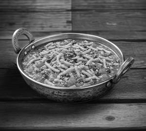 Gujarati Sev Tameta Sabzi With Ghee Paratha